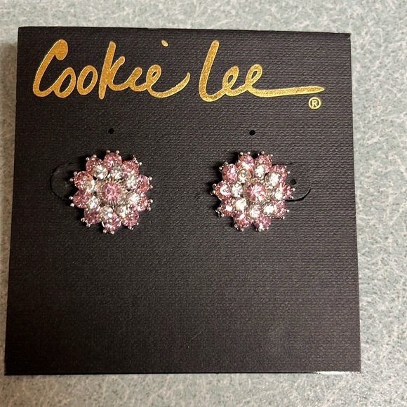 Cookie Lee Jewelry - NWT Cookie Lee Pink Genuine Crystal Earrings